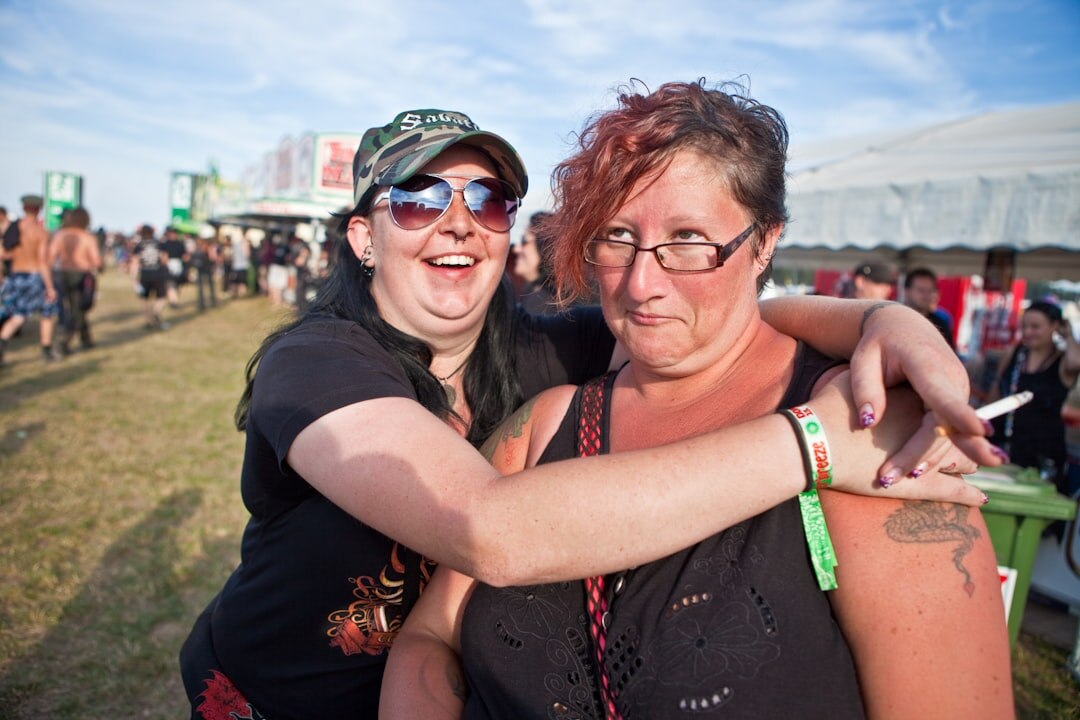 group of neighbors at festival