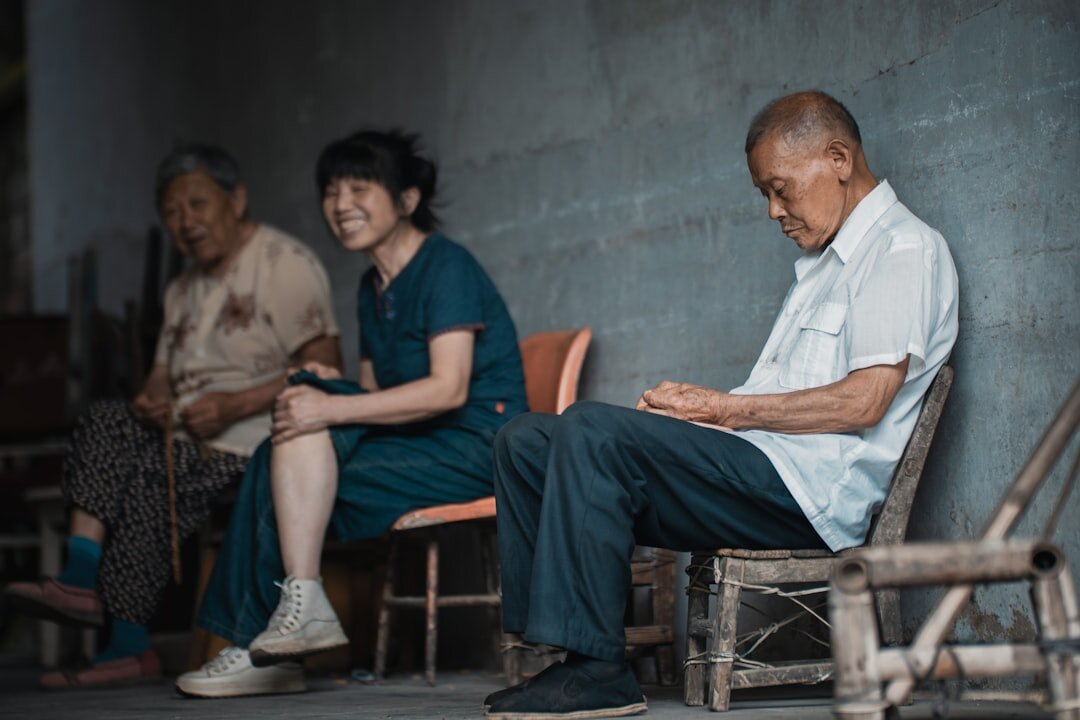 elderly person sharing story